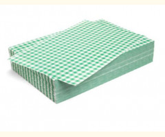 Duplex Green Gingham Wrapping Sheets 10" x 15" (100 pack)